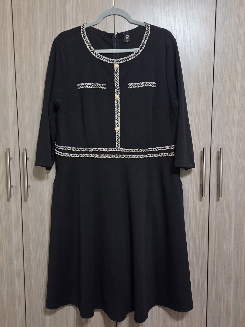 Elegant Chanel-Style A-Line Women's Dress